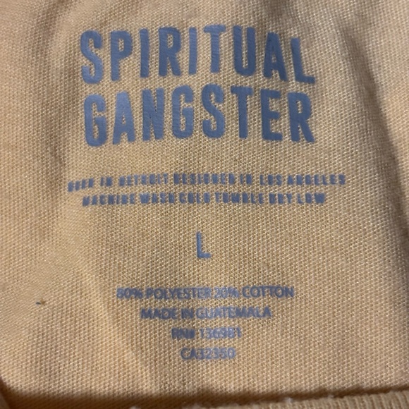 Spiritual Gangster High Vibes Tee - Mustard - Picture 3 of 3